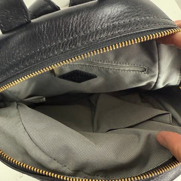 FOSSIL Megan Leather Backpack Black Cheetah RAWR Rare main image 8